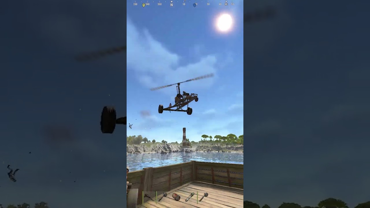 I used Naval Cannon to Shoot down the Minicopter