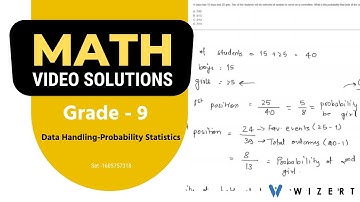 Grade 9 Maths Problems - Data Handling – Probability And Statistics problems for 9th -Set 1605757318