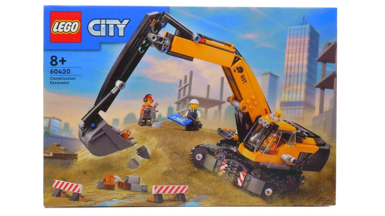 LEGO City Yellow Construction Excavator 60420 - Speed Build