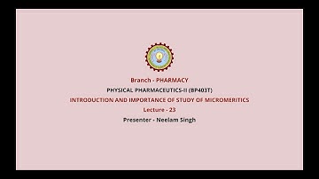 Physical Pharmaceutics –II | AKTU Digital Education