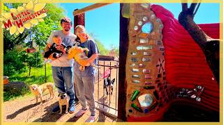 Rock Fireplace Foundation DONE & Hexagon Window Complete! | Peek Ep414