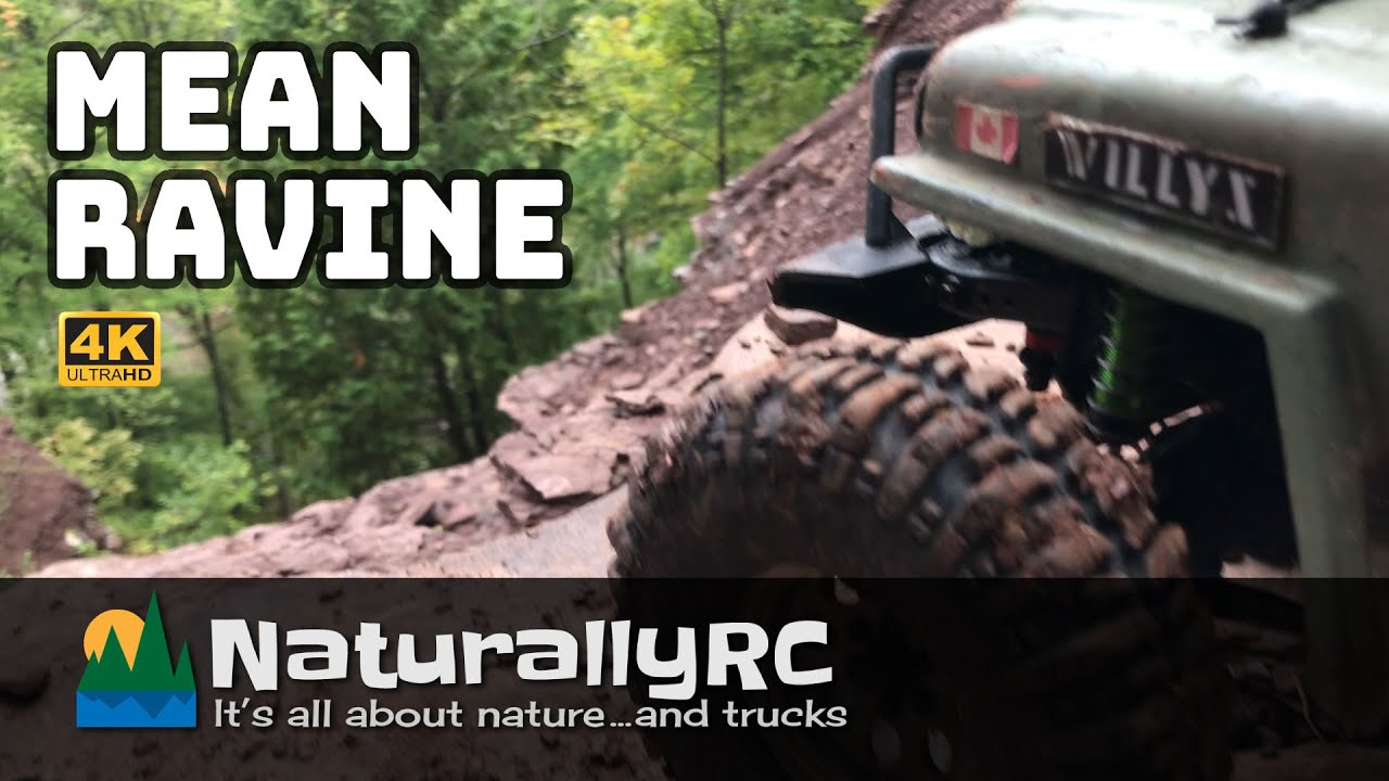 Mean Old Ravine - Scale RC Mud Truck 4X4 Wrestles Rocky Ravine in Stunning 4K