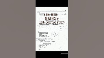 Std 10th | Maths 2 |  1st Unit Test Paper 2025 | Maharashtra HSC Board | Simply Anshika