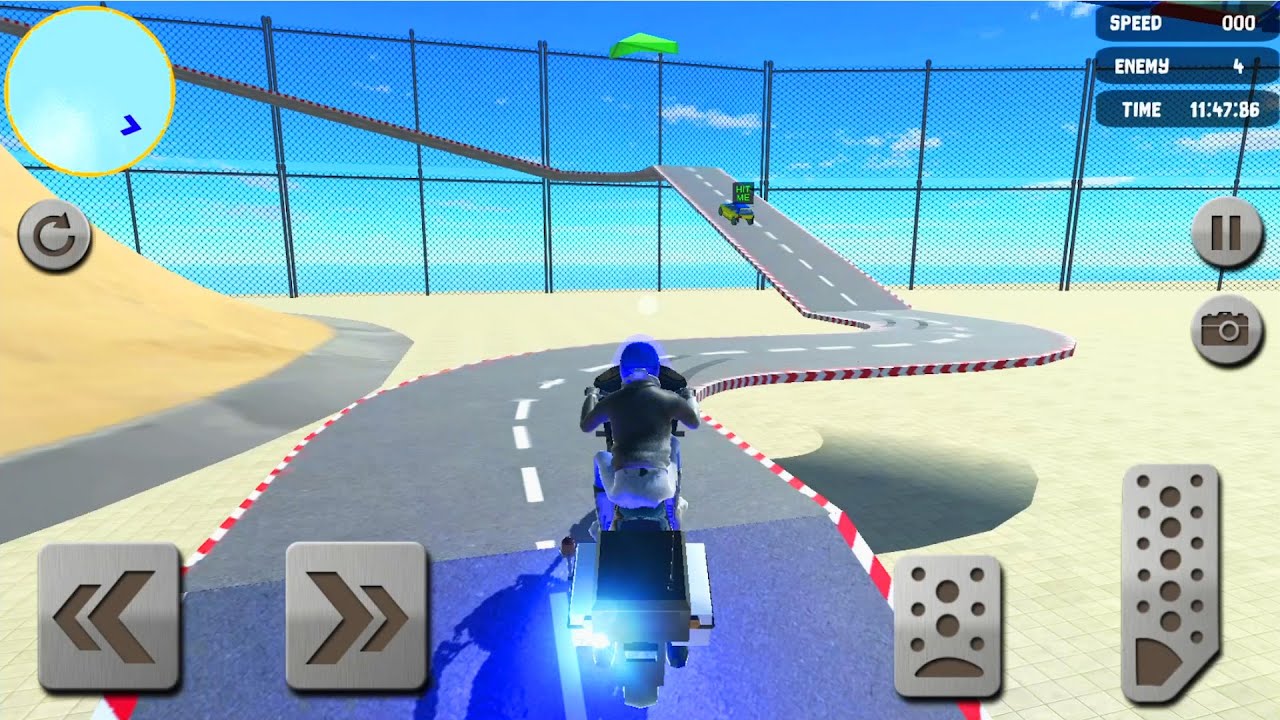 Impossible Moto Bike stunts 2019: Mega ramp Games - POLICE BIKE CHASE - Android Gameplay #4