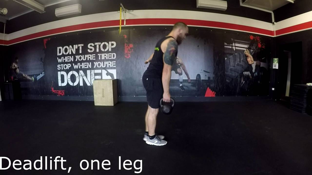 Kettlebell Deadlift, one leg [m] YouTube