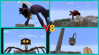 Cartoon Cat vs House Head vs Red Dinosaur vs Angler Fish – Minecraft Battle Tiles hop edm Rush