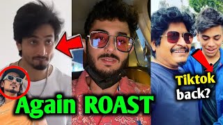 Carryminati react on tik toker new controversy. Gyan gaming. Thagesh. Rost Adnan 😂