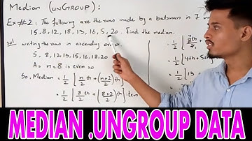MEDIAN SOLVING BY UNGROUPED DATA || LATEST VIDEO || URDU/HINDI