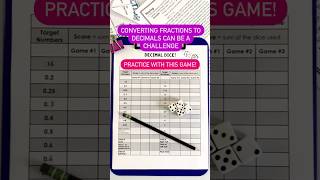 Converting Fractions to Decimals Math Game