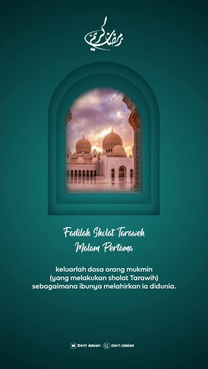 FADILAH SHOLAT TARAWEH MALAM PERTAMA || Story' WA