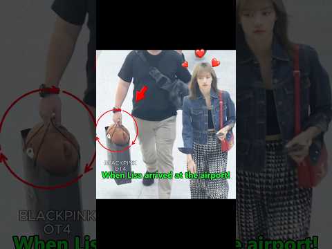 Lisa's cute reaction when her manager forgot to bring the teddy bear!🐻😅 #lisa #blackpink