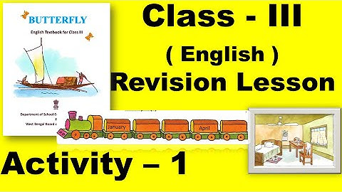 Class 3 Class Three Class III Revision Lesson Activity 1 Answer sloved Butterfly Book West Bengal