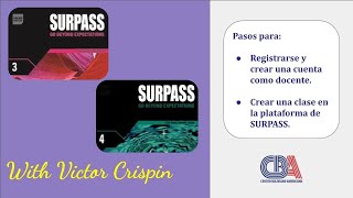 How to register, create an account as a teacher, and create a class in the SURPASS platform.