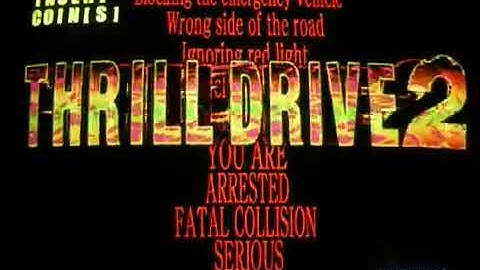 #008 Konami Thrill Drive 2 attract and in game play from arcade PCB