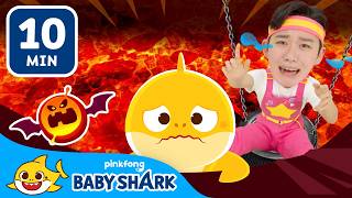 playtime baby shark x hoi lava is coming run away sharks