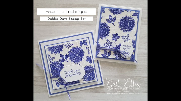 Week 5  - Online Card Class with Gail - Faux Tile ...