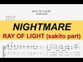 【TAB】NIGHTMARE (ナイトメア) - RAY OF LIGHT (sakito part) / guitar tab