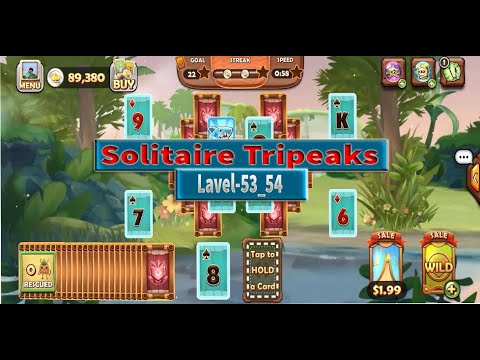 Solitaire Tripeaks | GSN Android Tripeaks | LAVEL-53_54 And Rescue Mission | Android Gameplay