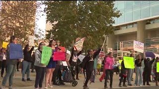 Protest against President Trump's policies in downtown San Diego | NBC 7