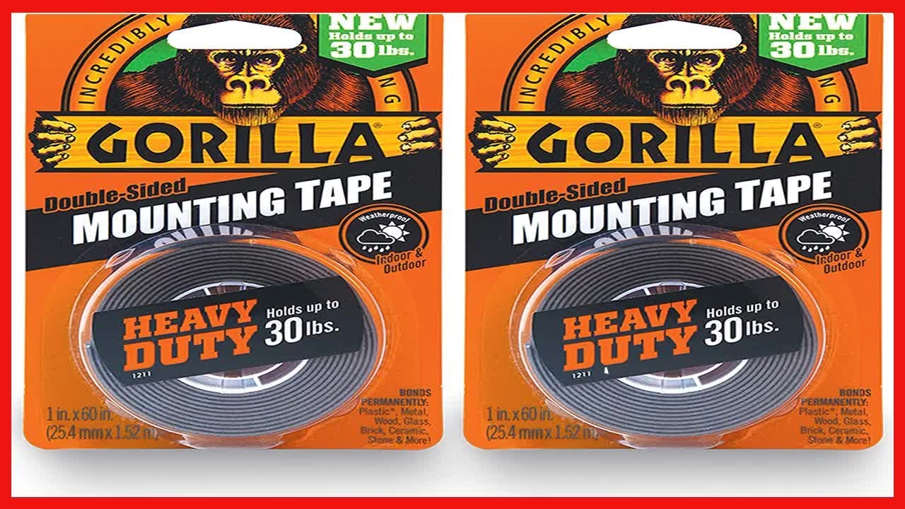 Gorilla Double Sided Heavy Duty Mounting Tape 1x60 Black