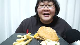 巨大バーガーASMR    モッパン