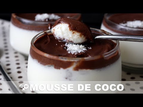 MOUSSE DE COCO COM CHOCOLATE - RECEITAS QUE AMO