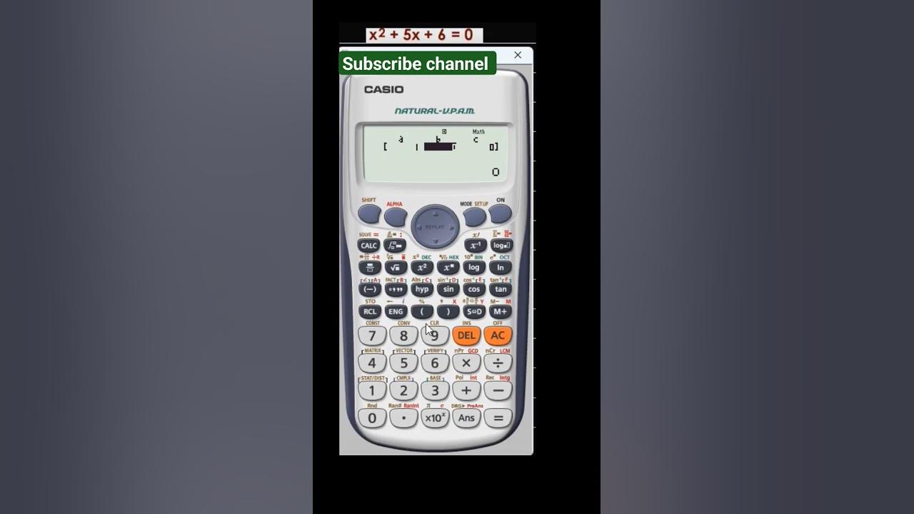 How to solve quadratic equation on calculator youtube