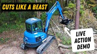 Blue Diamond Mini Excavator Heavy Duty Brush Cutter | Best Mini Excavator Brush Cutter Demo Blue Diamond Heavy Duty Mini Excavator Brush Cutter