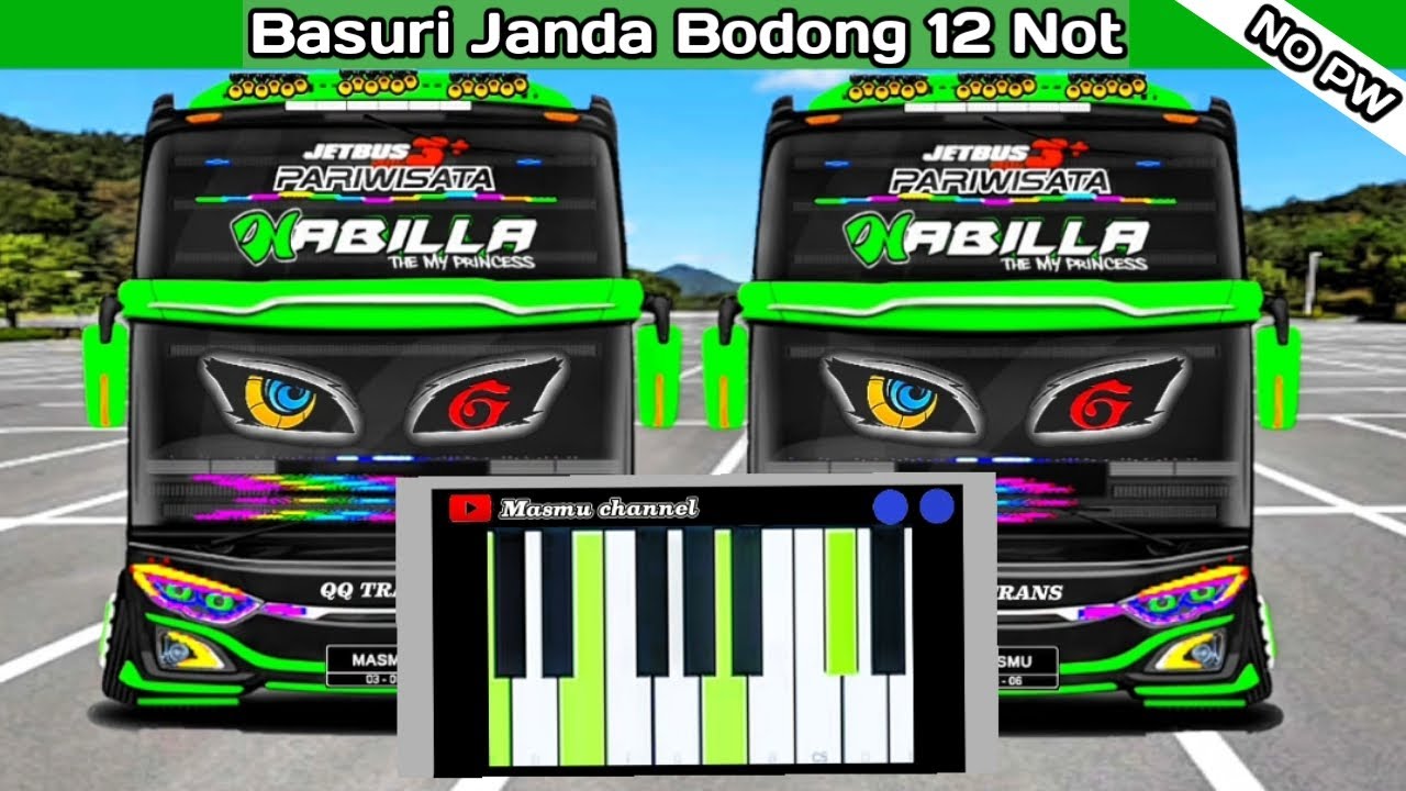 Update Telolet Basuri Nada Janda bodong Remix 12 Not❗versi pianika basuri