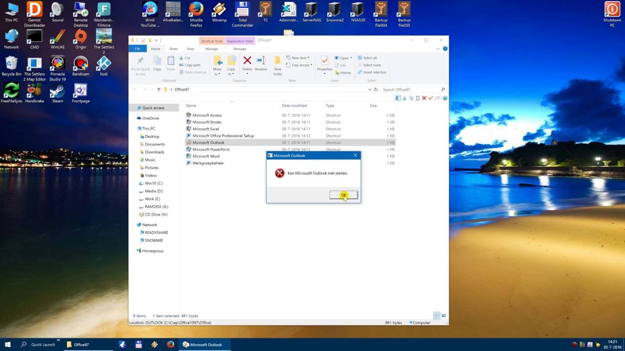 Office 1997 works in Windows10....kinda YouTube
