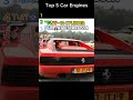 Top 5 Car Engines🔥🤩 #car #automobile #ranking #viral #fast #cartok #loud #engine #v8 #vw