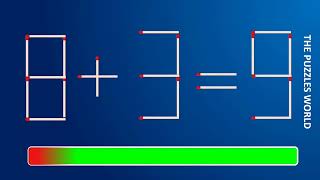 Matchstick puzzle | To correct the equation,move one matchstick | #matchstickpuzzle #thepuzzlesworld