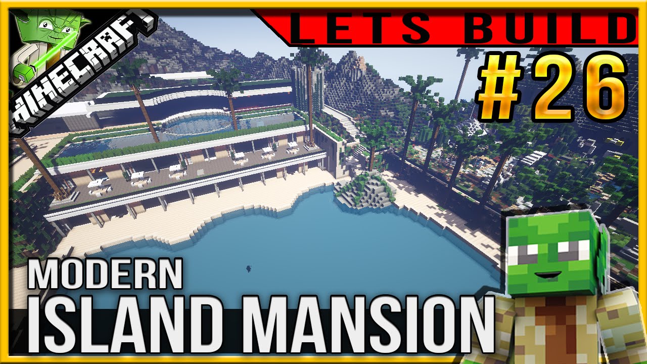 Minecraft 1.9 Modern Island Mansion Let's build (700likesnewepisode ...
