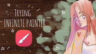 Trying Infinite Painter | Android / IOS FREE PROCREATE ALTERNATIVE ~ | Infinite Painter