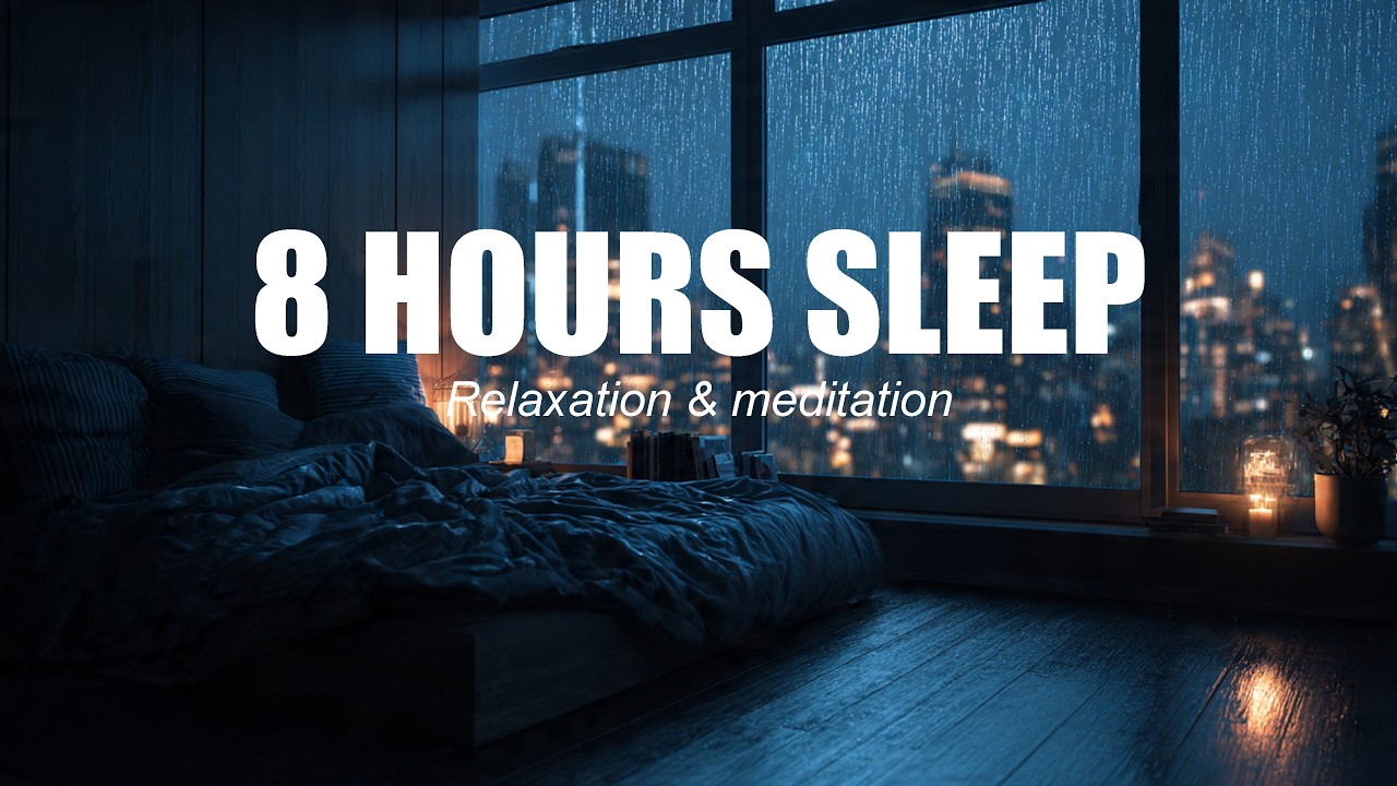 Heavy Rain & Thunder Sounds for Deep Sleep 🌩 8 Hours Dark Night Rain Ambience