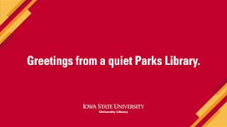 Greetings from a quiet Parks Library.