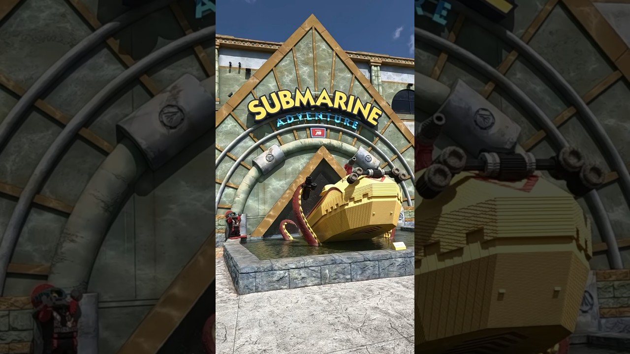 Красивый аттракцион в японском леголенде 