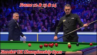 Snooker UK Championship Open Ronnie O’Sullivan VS Ali Carter ( Frame 12 & 13 & 14 )