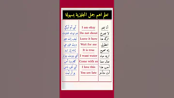 أهم جمل انجليزية تستعمل بكثرة في الحياة اليومية تعلم انجليزي من الصفر للمبتدئين 