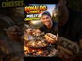 😱RONALDO cooks philly cheese steak on open fire 🔥