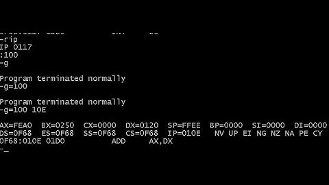 Computer Interfacing (lab 1) : x86 and C refresher Lab, G command  + G command with BREAKPOINT