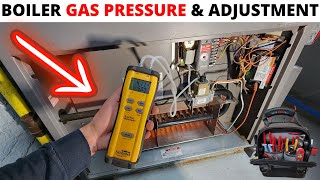 HVAC: Boiler Gas Pressure &amp; Gas Pressure Adjustment Using A Manometer (Fieldpiece SDMN5 Manometer)