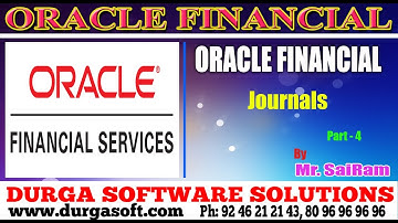 Oracle Finacial||online training||Journals Part-4 by SaiRam