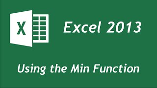 Excel 2013 - Min Function Tutorial