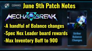June 9 patch notes - Interesting Verge balance changes and buffed Inventory - Mecha BREAK S4