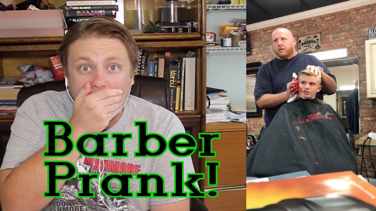 Barber pranks kid by pretending he's cut his ear off Reaction! YouTube