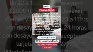 Atentiiii promo Viernes en Motel Los Alamos Pando, 40 Habitaciones para disfrutar, info 22927777