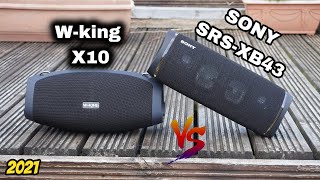 W king X10 Vs Sony SRS XB43 Sound &amp; BASS Test Wireless Speakers