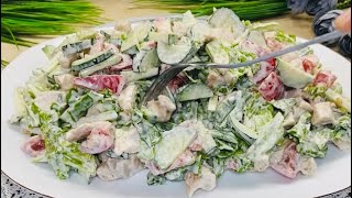 Вкусный рецепт салата Цезарь.Delicious recipe salads just gorgeous.