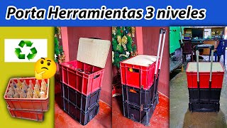 ¡Todos buscarán Cajas de Gaseosas después de ver esta idea creativa! Porta herramientas de 3 Niveles